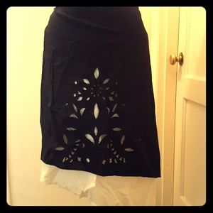 Asymmetrical apron skirt